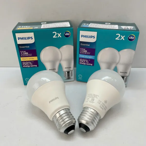 💡 Tái định nghĩa không gian. Trải nghiệm ngay Combo/Set 2 Bóng đèn Led bulb Philips Essential 11W E27.