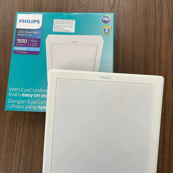 ✨ Định Nghĩa Lại Ánh Sáng | Khám Phá Đèn Led ốp nổi vuông downlight Philips Eridani SQ Surface LED15 L200 18W 840 1550lm 4000K