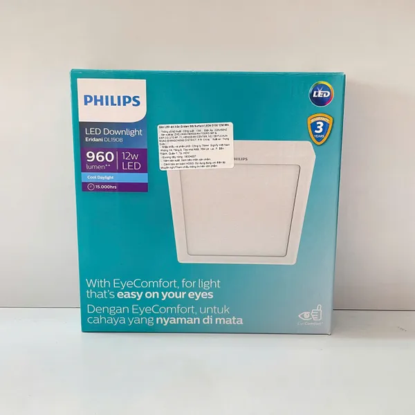 💡 Tái định nghĩa không gian | Trải nghiệm Đèn Led ốp nổi vuông downlight Philips Eridani SQ Surface LED9 L150 12W 840 960lm 4000K