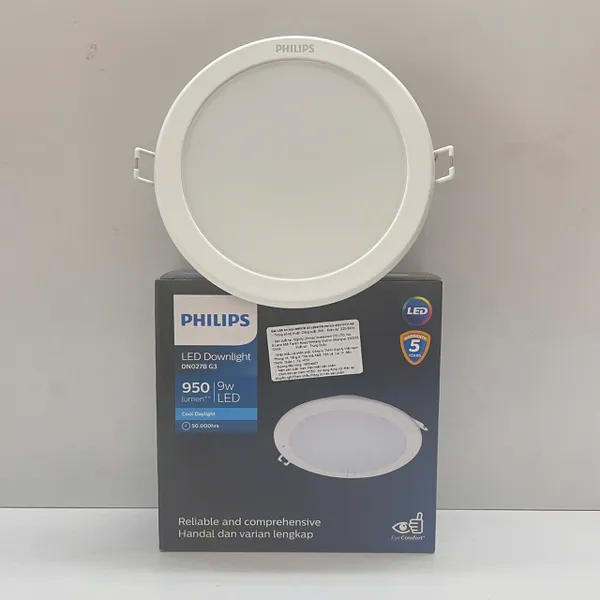 ✨ Ánh Sáng Tinh Khiết, Không Gian Bừng Sáng | Trải Nghiệm Đèn Downlight Âm Trần Led Philips DN027B G3 LED9/CW 9W 6500K