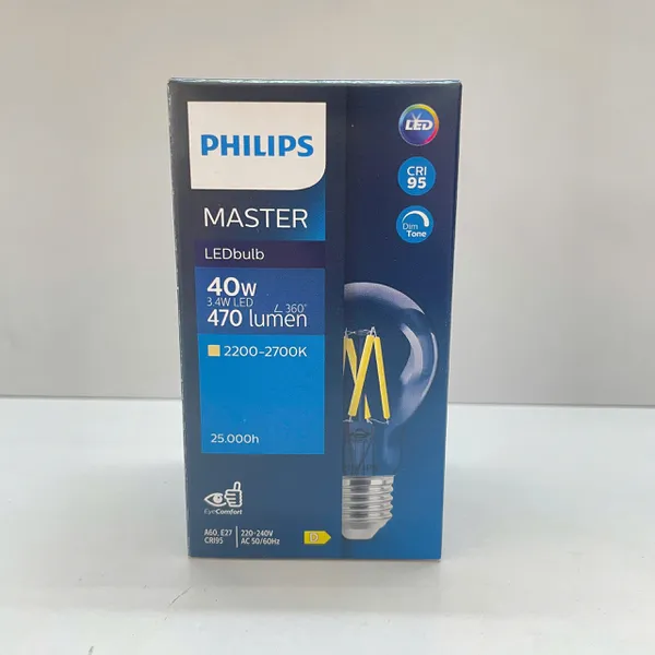 ✨ Ánh sáng kiến tạo không gian. Trải nghiệm Bóng đèn tròn LEDBulb Led Philips MAS LEDBulb DT 3.4-40W 927 E27 CRI>95 A60 CL G DIMMER.