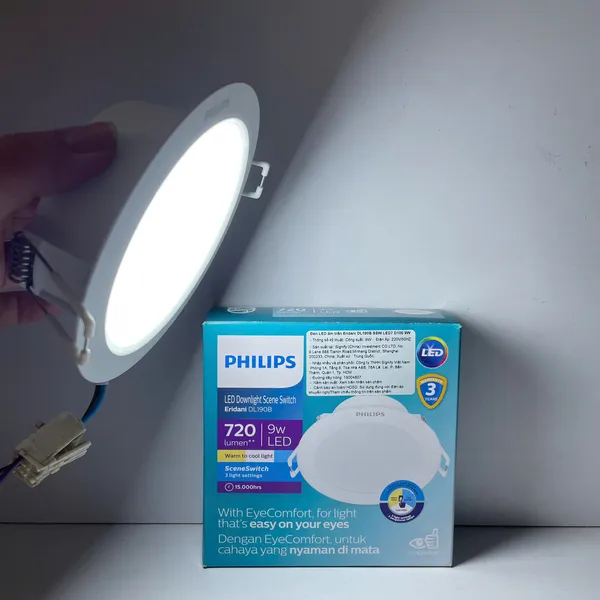 ✨ Ánh Sáng Theo Cách Của Bạn | Trải Nghiệm Đổi Mới Không Gian Sống Với Đèn Downlight Âm Trần Đổi Màu Led Philips Eridani DL190B