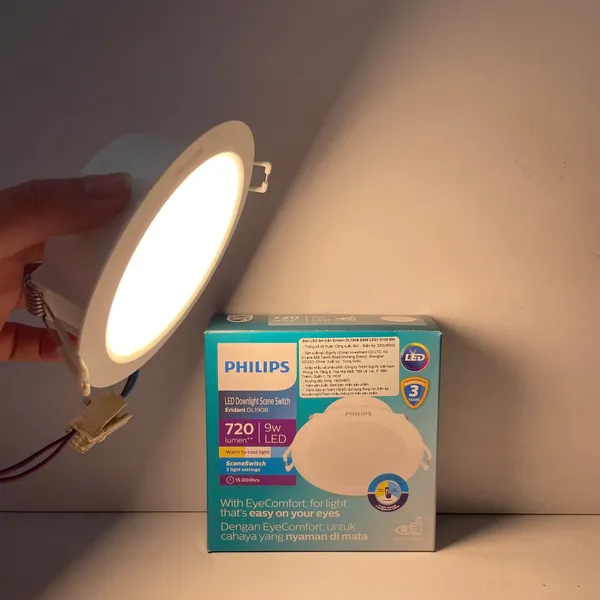 ✨ Ánh Sáng Theo Cách Của Bạn | Trải Nghiệm Đổi Mới Không Gian Sống Với Đèn Downlight Âm Trần Đổi Màu Led Philips Eridani DL190B