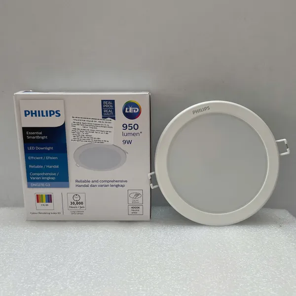 ✨ Ánh Sáng Tái Định Nghĩa Không Gian. Khám phá ngay đèn downlight âm trần Led Philips DN027B G3 LED9/NW 9W D125 RD 4000K 950lm.