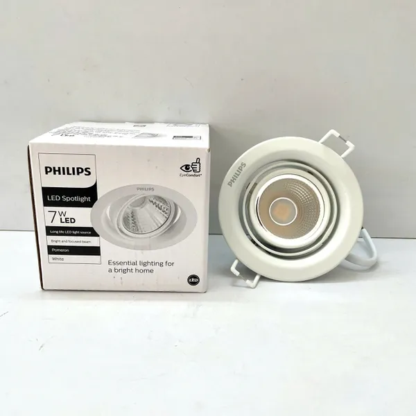 💡 Điểm nhấn tinh hoa, không gian bừng sáng | Trải nghiệm Đèn downlight LED âm trần chiếu điểm Philips 59776 Recessed spot 070 7W 2700K WH 390lm D70