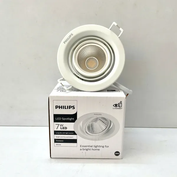 ✨ Ánh Sáng Kiến Tạo Tuyệt Tác | Khám Phá Đèn downlight LED âm trần chiếu điểm Philips 59776 Recessed spot 070 7W 4000K WH