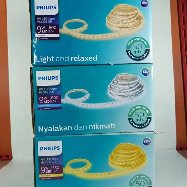 ✨ Tái định nghĩa không gian. Trải nghiệm Đèn LED dây trang trí Philips HV HLS168 50M 9W/M 830 550LM GM 220-240V ánh sáng vàng 3000K.
