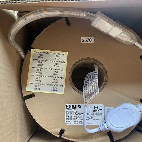 ✨ Vẽ nên kiệt tác ánh sáng | Khám phá Đèn LED dây trang trí Philips HV HLS168 50M 9W/M 830 550LM GM 220-240V ánh sáng vàng 3000K