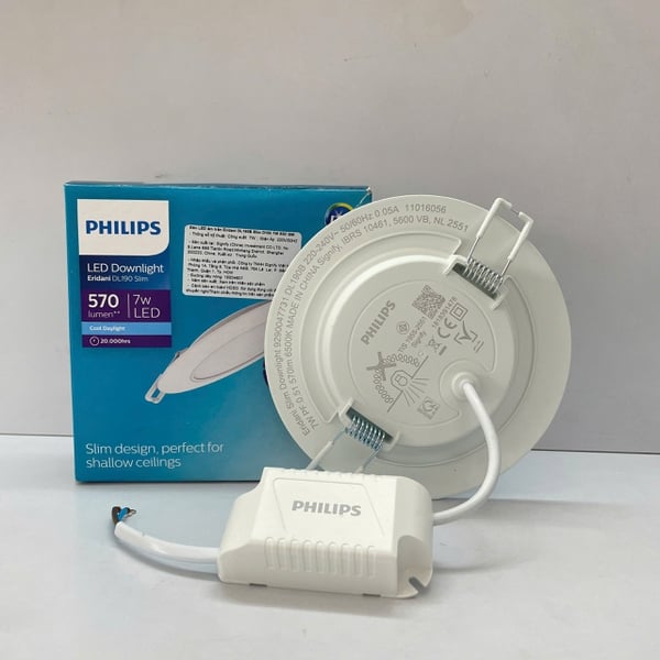 ✨ Ánh Sáng Tinh Tế, Không Gian Bừng Sáng. Khám phá Đèn Downlight Âm Trần Siêu Mỏng Led Philips Eridani DL190B Slim D100 7W – Nơi phong cách gặp hiệu quả tối ưu. Xem ngay!