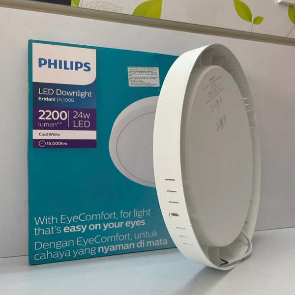 ✨💡 Kiến tạo không gian sống đỉnh cao: Đèn Led ốp trần lắp nổi tròn downlight Philips Eridani RD Surface LED22/CW D300 24W 865 6500K 2200lm. Khám phá sự khác biệt.