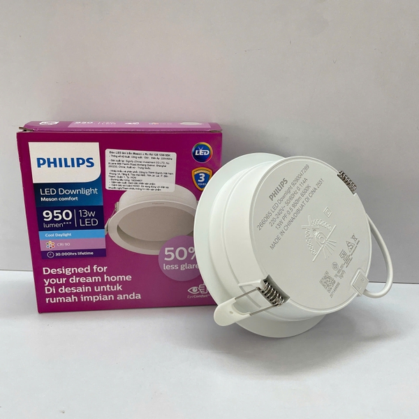 ✨ Kiến tạo không gian sống đỉnh cao cùng Đèn downlight âm trần chóa sâu Led Philips Meson c Rc Rd D125 13W 965 6500K 950lm 30.000h. Khám phá ngay sự khác biệt!