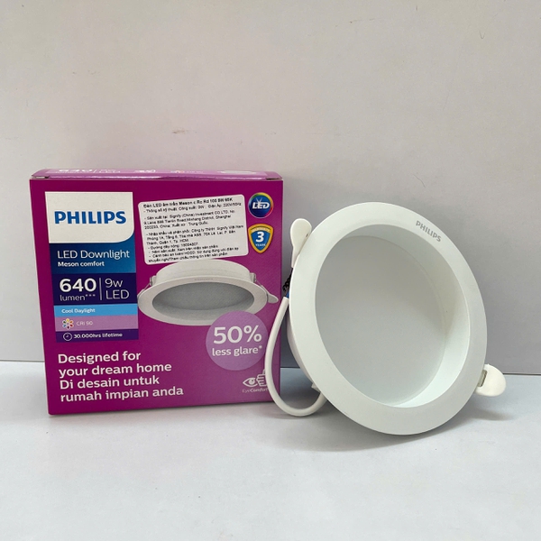✨ Khám phá Tinh hoa Ánh sáng: Đèn downlight âm trần chóa sâu Led Philips Meson c Rc Rd D100 9W 965 6500K 640lm 30.000h – Kiến tạo không gian sống đẳng cấp.