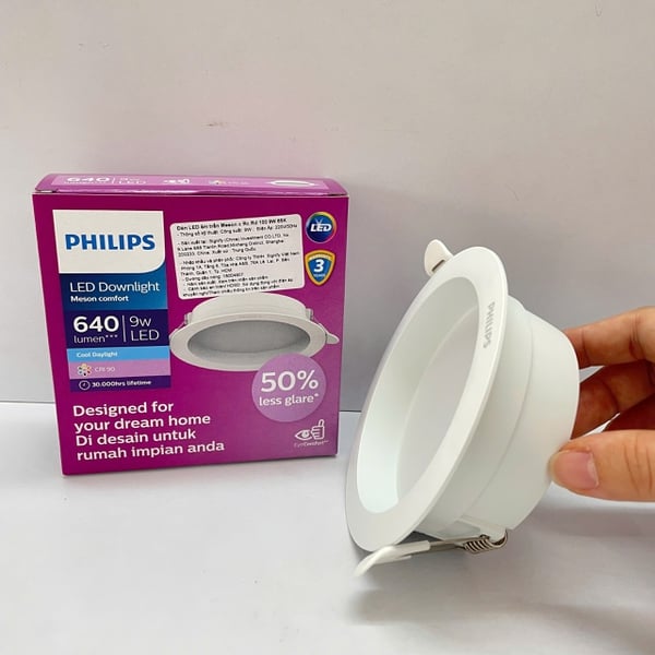 ✨ Khám phá Tinh hoa Ánh sáng: Đèn downlight âm trần chóa sâu Led Philips Meson c Rc Rd D100 9W 965 6500K 640lm 30.000h – Kiến tạo không gian sống đẳng cấp.