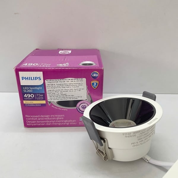 ✨ Đèn downlight âm trần Philips SL260: Ánh sáng tinh tế kiến tạo không gian sang trọng. Khám phá ngay!