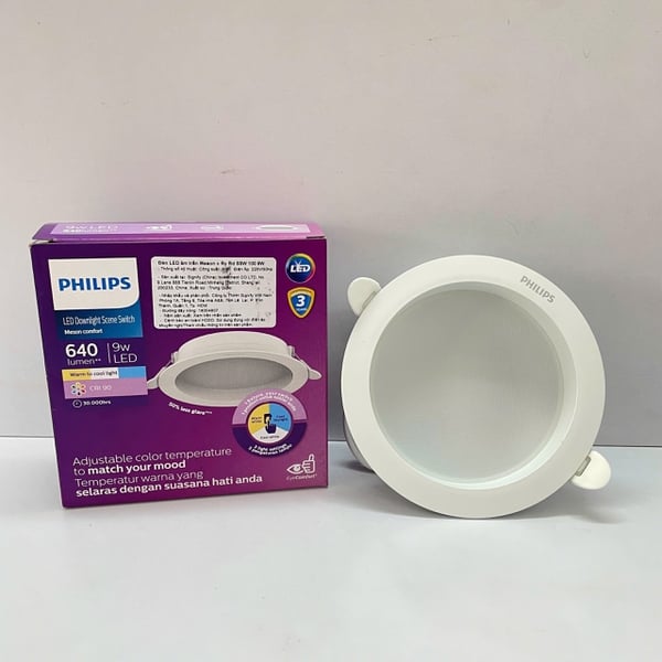 💡 Khám phá không gian sống đẳng cấp: Đèn downlight âm trần chóa sâu 3 chế độ / đổi màu Led Philips Meson c Rc Rd SSW D100 9W 640lm CCT 6500K/3000K/4300K. Trải nghiệm ánh sáng hoàn mỹ, nâng tầm mọi khoảnh khắc!