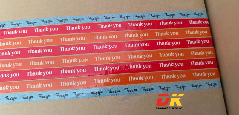 Băng keo in chữ Thank you