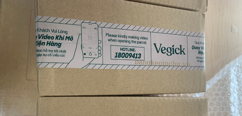 Băng keo in logo Vegick