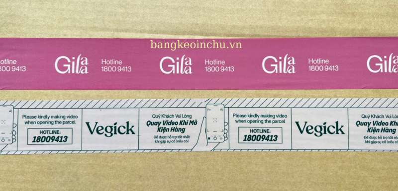 Băng keo in logo Vegick