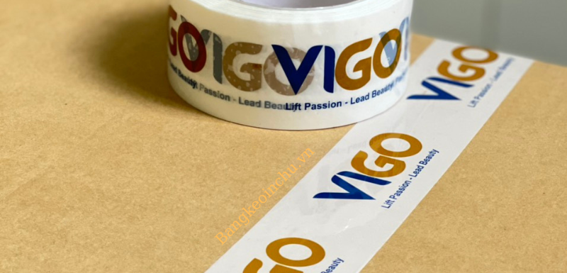 băng keo trắng sữa in logo