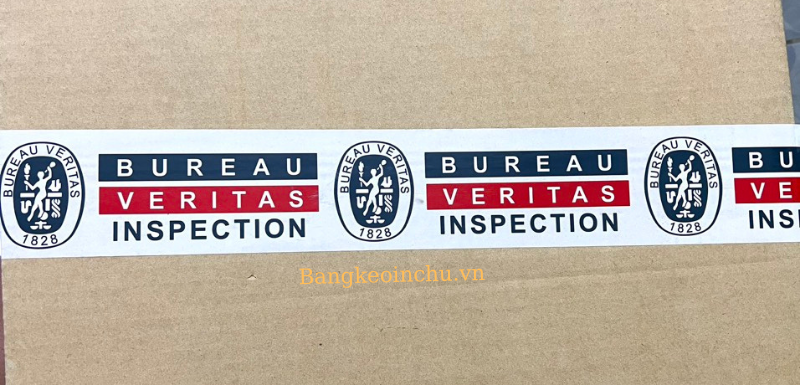 Băng keo in logo Bureau veritas