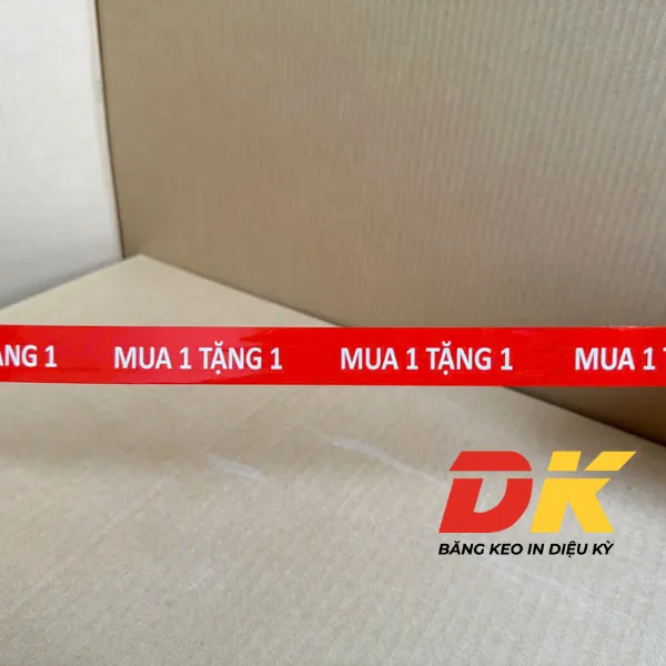 Băng keo in chữ MUA 1 TẶNG 1