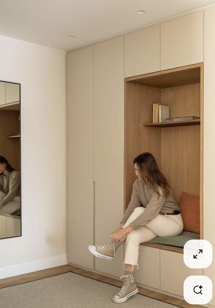 tủ giày cao trần có ghế ngồi