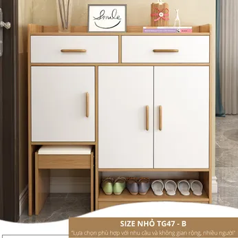 Tủ giày có kèm ghế ngồi tiết kiệm không gian TG47