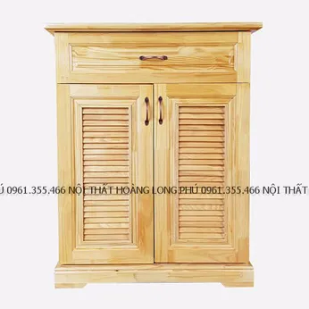 TỦ GIÀY GỖ THÔNG 2 CÁNH 1 HỘC KÉO TG41