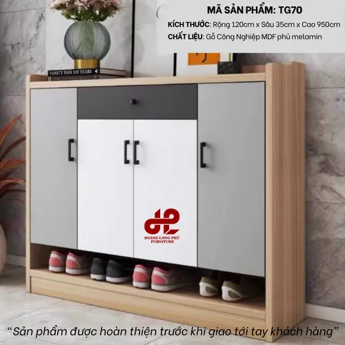Tủ Giày Tối Giản TG70 - Thiết kế phối màu sang trọng hiện đại
