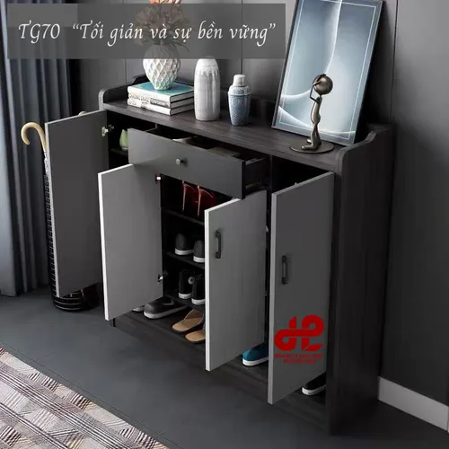 Tủ Giày Tối Giản TG70 - Thiết kế phối màu sang trọng hiện đại