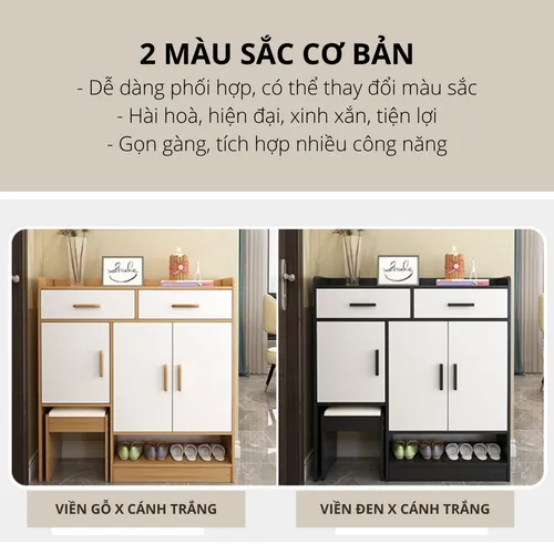 Tủ giày có kèm ghế ngồi tiết kiệm không gian TG47