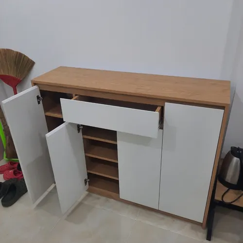 TỦ GIÀY GỖ 4 CÁNH MỞ CÓ HỘC KÉO SIÊU HOT TG-16