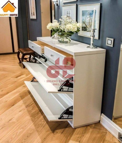 tủ giày màu trắng có hộc kéo tủ giày màu trắng có hộc kéo