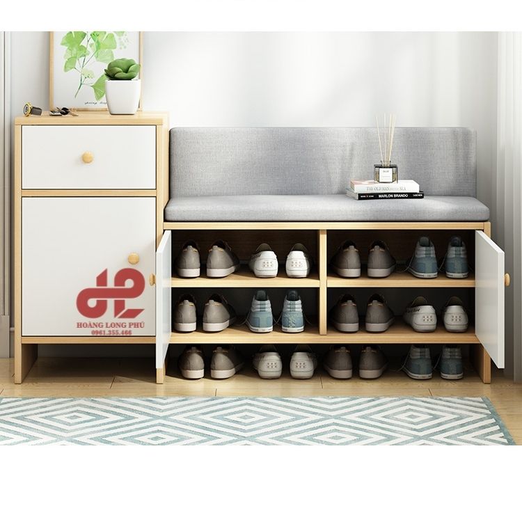 tủ giày có kèm ghế tủ giày có kèm ghế