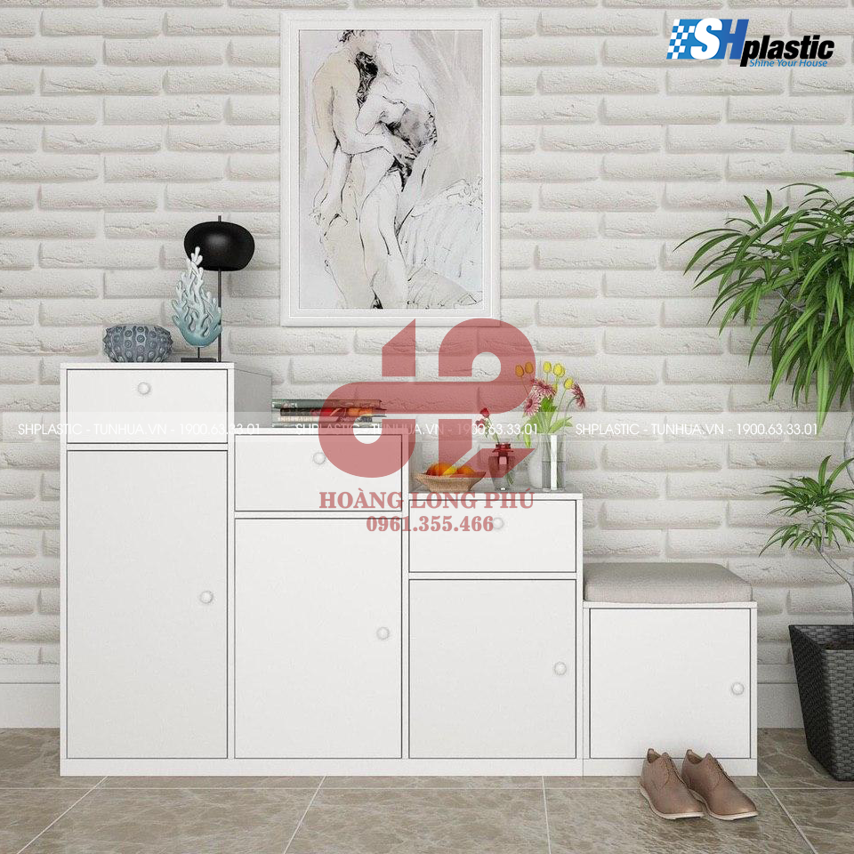 tủ giày bậc thang màu trắng tủ giày bậc thang màu trắng