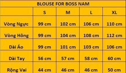 kích thước áo blouse for boss kích thước áo blouse for boss