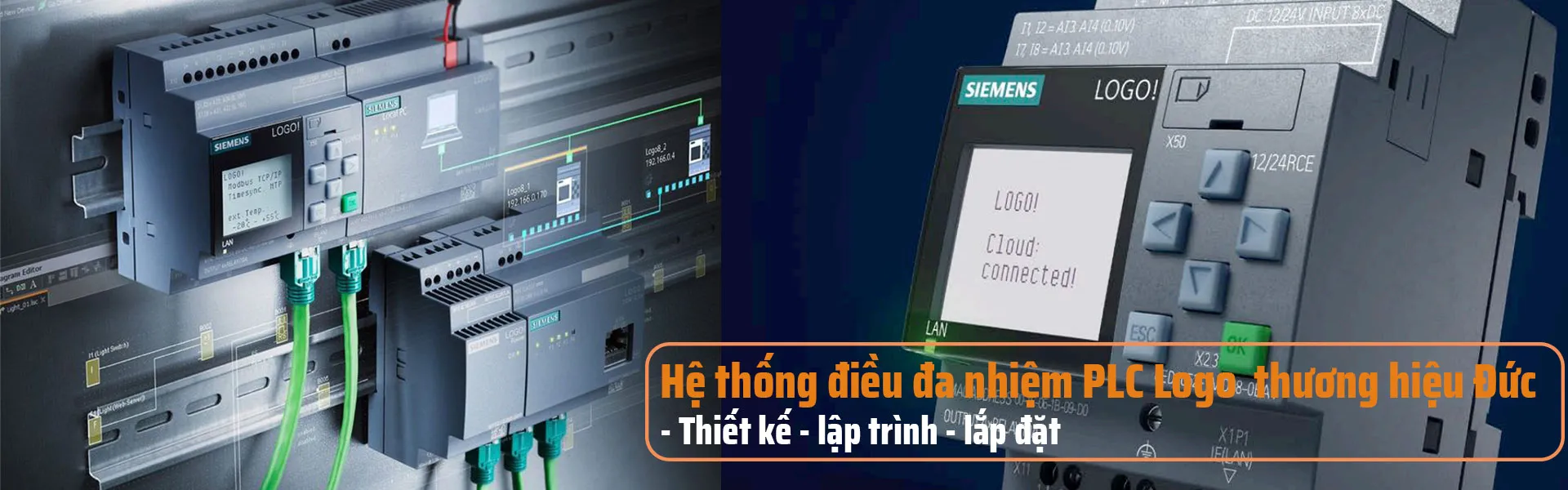 Hệ thống điều đa nhiệm PLC Logo  thương hiệu Đức 