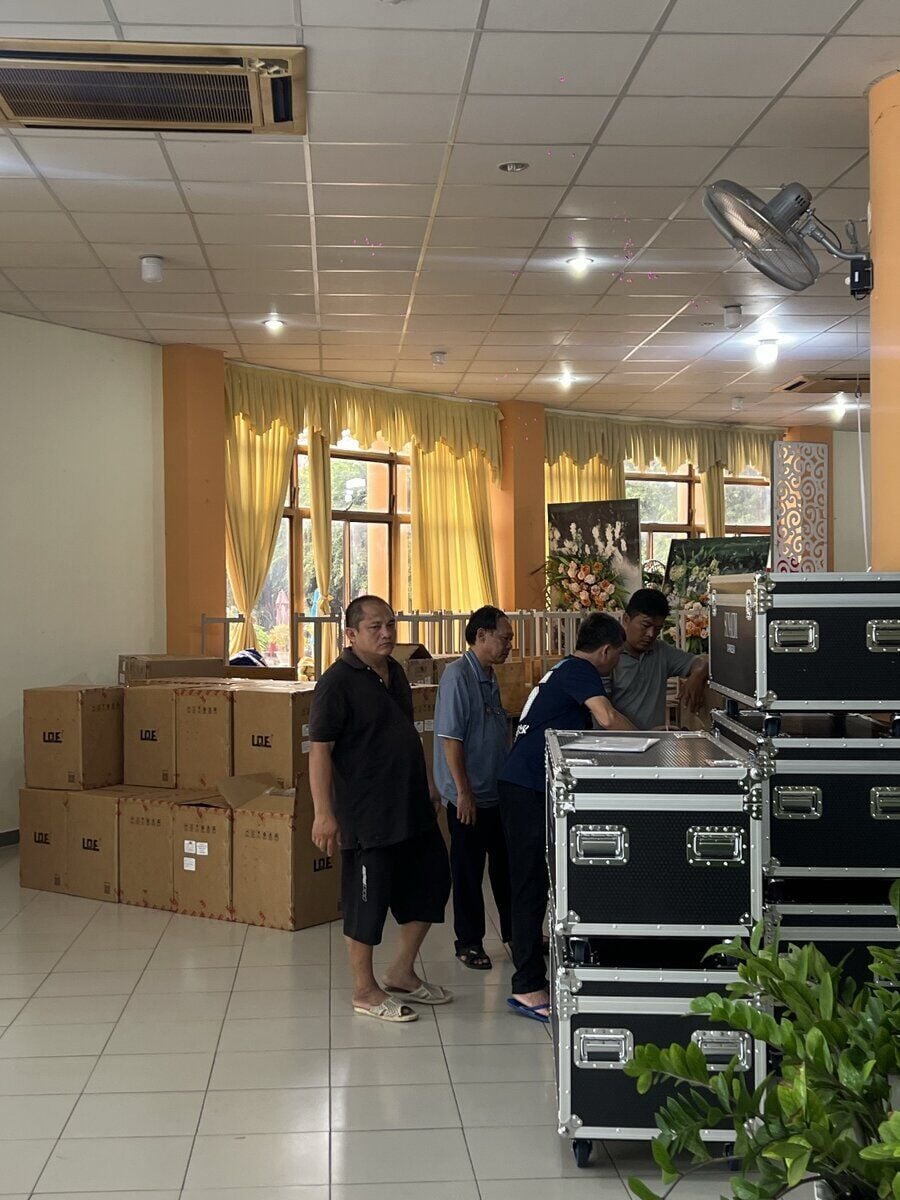 Tập kết thiết bị âm thanh ánh sáng tại Trung tâm Văn hóa Nghệ thuật tỉnh Tây Ninh