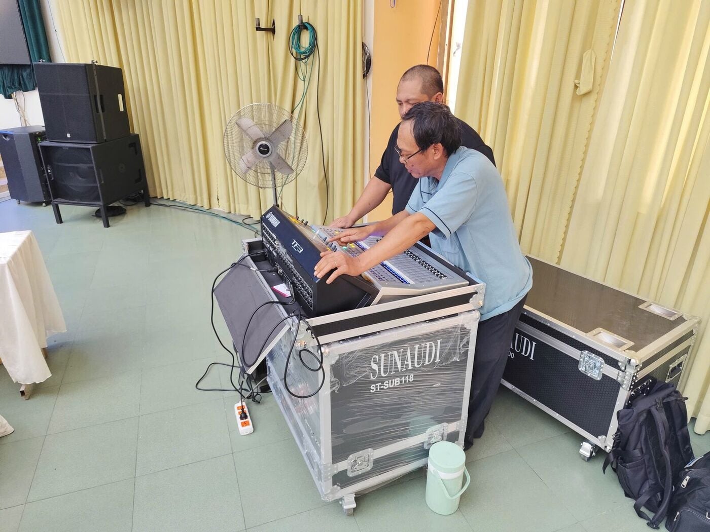 Kỹ thuật Sunaudio cài đặt mixer Yamaha TF3 tại Trung tâm Văn hóa Nghệ thuật tỉnh Tây Ninh
