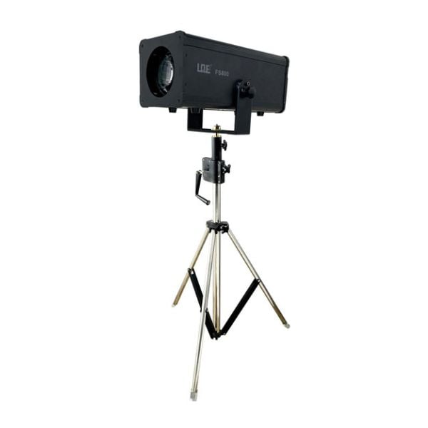 Đèn follow spot zoom LQE FS600 bóng Philips 480 HID góc chiếu 5-30 độ