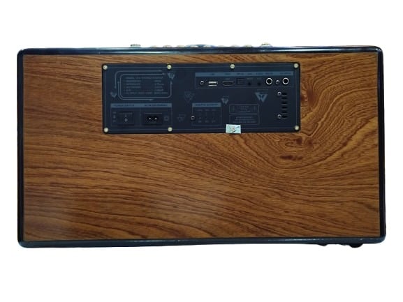 Panel sau loa kéo Sunaudi S-208T: USB, HDMI ARC, Optical, AUX, micro, nhạc cụ, công tắc nguồn Panel sau loa kéo Sunaudi S-208T: USB, HDMI ARC, Optical, AUX, micro, nhạc cụ, công tắc nguồn