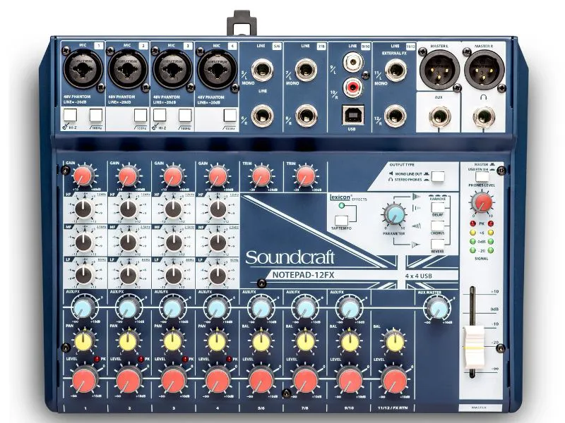 Mixer Analog Soundcraft Notepad 12FX