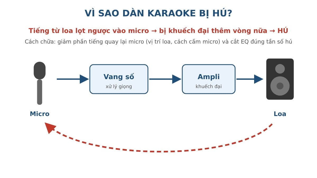 Sơ đồ vì sao dàn karaoke bị hú