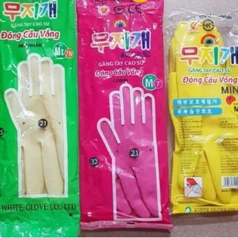 Bao Tay Bảo Hộ Cao Su Đông Cầu Vồng Nếp Nhăn