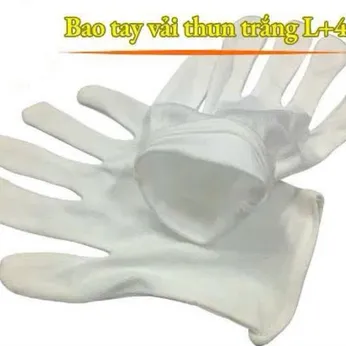 Bao Tay Bảo Hộ Vải Thun L+4 Màu Trắng