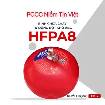 Bình Cầu Chữa Cháy Tự Động Bột Khô ABC 8Kg HFPA8 Hafico