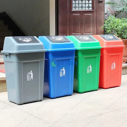 Thùng Rác Công Cộng Nhựa Nắp Lật
