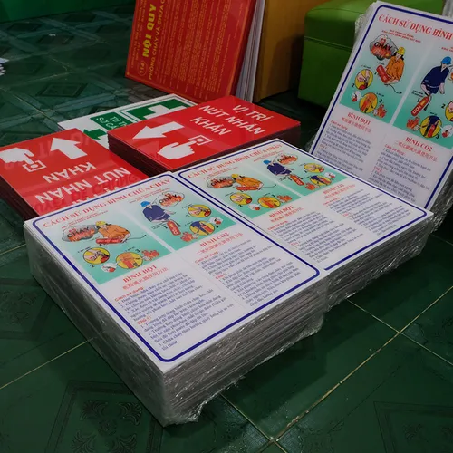 Bảng Cách Sử Dụng Bình Chữa Cháy Bằng Mica
