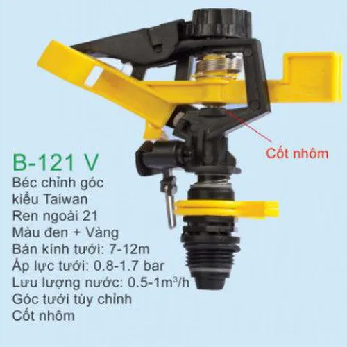 Béc Phun Cánh Đập Chỉnh Góc B-121V