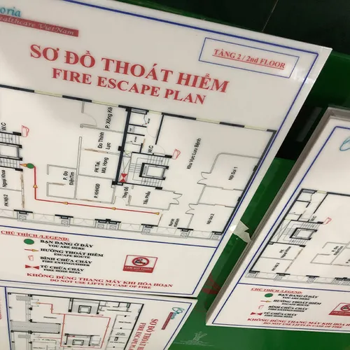 Bảng Sơ Đồ Thoát Hiểm Toà Nhà Bằng Mica